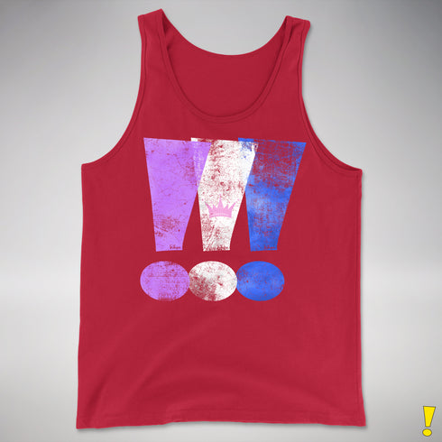Drag Pride Grunge Exclamation Points Premium Tank Top - Red
